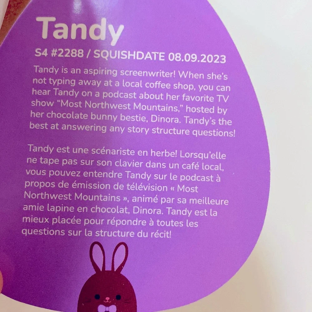 NWT Squishmallows 4” Easter Tandy the Chocolate Bunny. - Picture 5 of 5